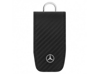Housse à clés noir effet carbone Mercedes, 6e gén.