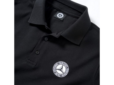 Polo Mercedes noir avec logo vintage