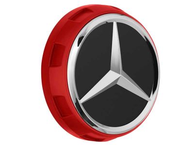 4x Cache Moyeux Centre Roue Ø 68/65mm Mercedes RED Logo Badge Rouge NR -   France