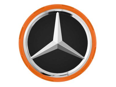 Cache-moyeu couleur orange Mercedes-Benz