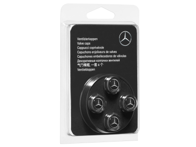 Generic 4 pièces Bouchon de valve logo Mercedes-Benz AMG Noir à
