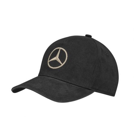 Casquette en coton noir Mercedes-Benz logo brodé