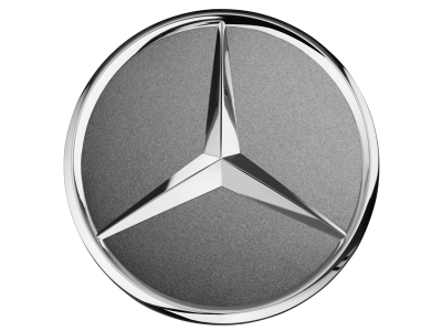 4x Cache Moyeux Centre Roue Mercedes classe A, B, C, E, S, SLK,AMG - Noir  Silver