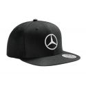 Casquette Noire Visière Plate Snapback Mercedes-Benz