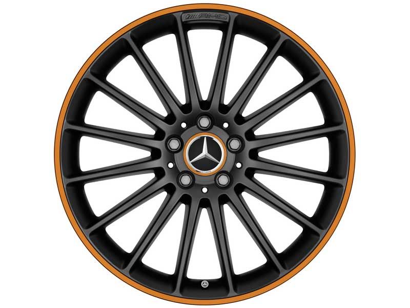 Jante Noir Amg Classe A Pouces Rebord Orange Boutique