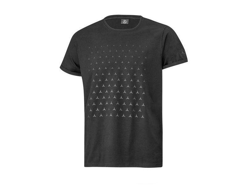 T-shirt Motif d'étoile noir mat Mercedes-Benz