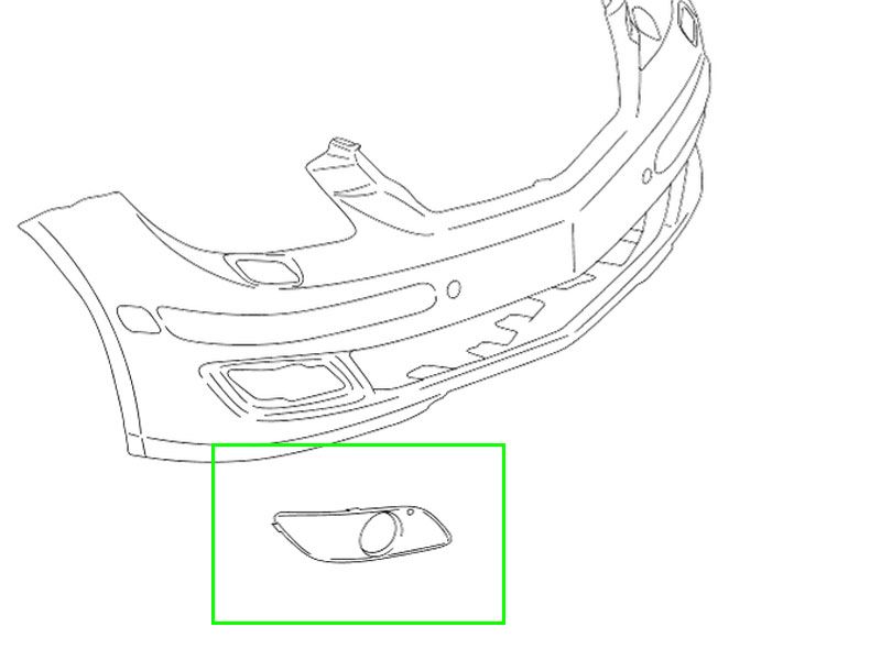 Cache Phare Antibrouillard Avant Droite Classe B W245 Mercedes-Benz