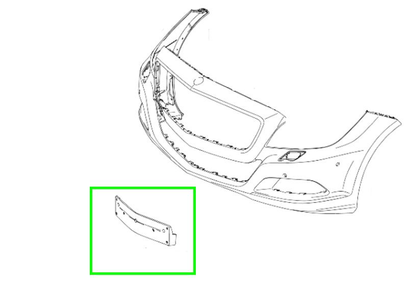 Support Plaque Mineralogique Immatriculation Avant Mercedes-AMG CLS W218