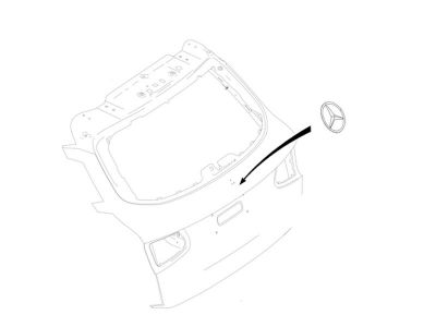 Étoile Emblème de coffre hayon sigle GLC W253 Mercedes-Benz