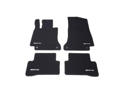 Jeu 4 Tapis en Velours AMG Line Noir Classe C W205 Mercedes-Benz