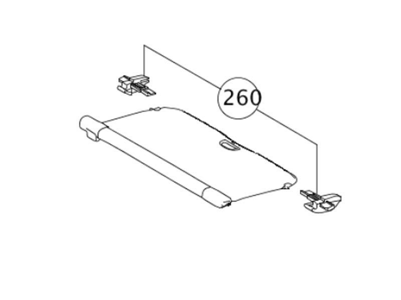 Cache Compartiment de Chargement Classe A W169 Mercedes-Benz