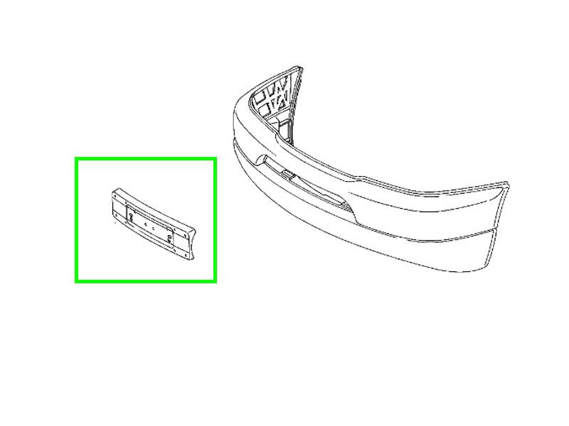 Support Plaque Mineralogique Immatriculation Avant ML W163 Mercedes-Benz