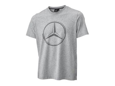 T-shirt Gris logo imprimé étoile Mercedes-Benz