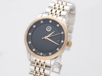 Montre femme noir / argenté / vermeil, Acier inoxydable Mercedes-Benz