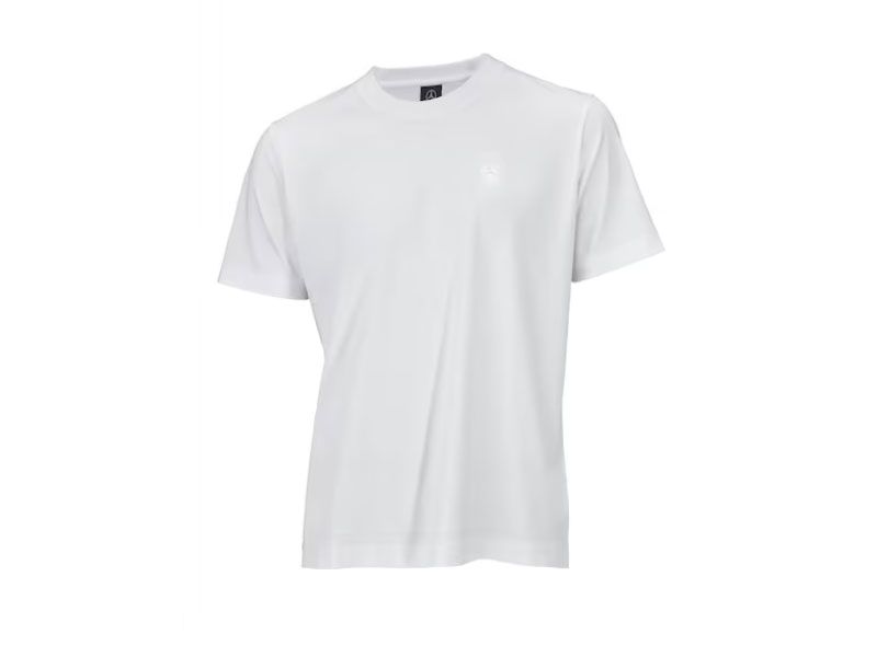 T-shirt unisexe blanc coton bio logo étoile Mercedes-Benz