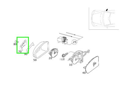 Clignotant Rétroviseur Droit Classe C W203 Mercedes-Benz