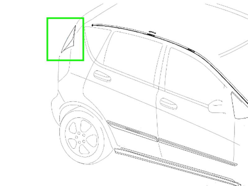 Cache Décoratif Montant Coté Droit Passager Classe A W169 Mercedes-Benz