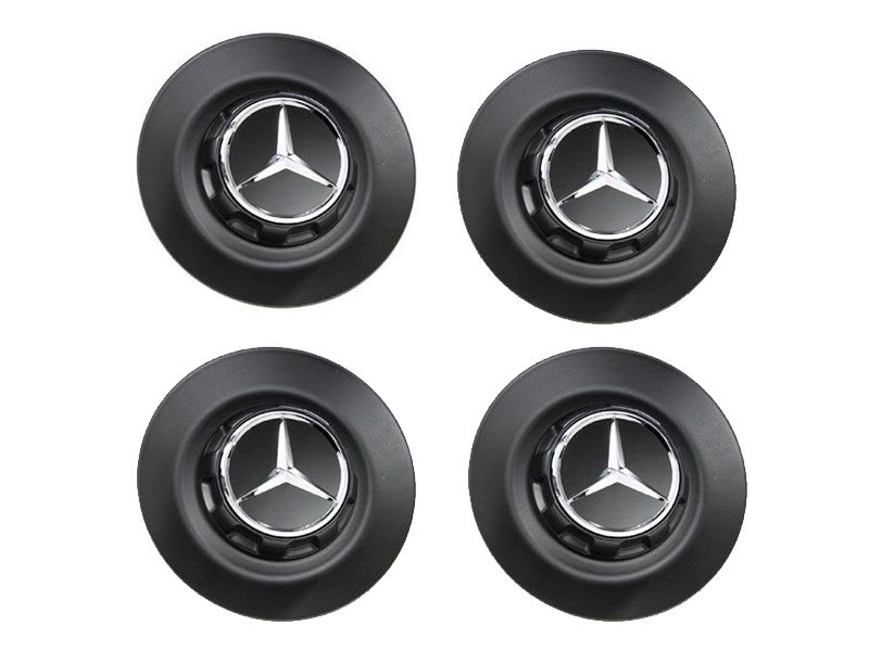 Lot 4 Cache-moyeu Noir Mat 9283 Mercedes AMG G 63