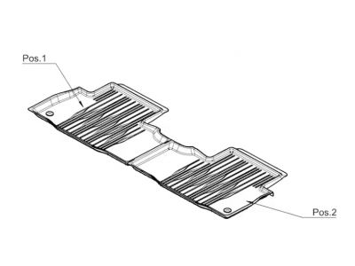 Tapis toutes saisons Dynamic Lines Arrière EQS X167 Mercedes-Benz