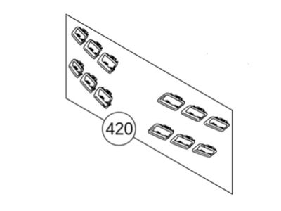 Lot de 12 Moulure Calandre GLA 200 W156 Mercedes-Benz