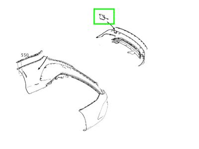 Cache anneau remorquage pour pare-chocs arrière CLA W117 Mercedes-Benz
