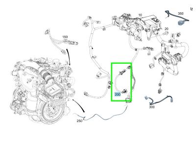 Faisceau de câbles adaptateur pompe à huile CLA Mercedes-Benz