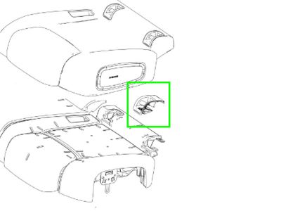 Cache ISOFIX siège banquette arrière extérieur Gauche GLB W247 Mercedes-Benz