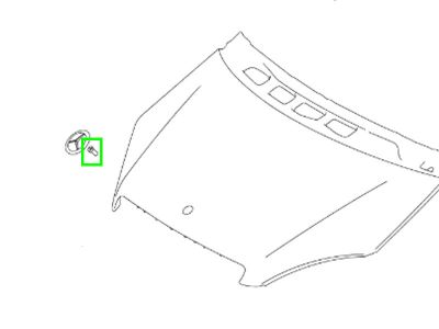 Embout de Fixation sur Capot Moteur Mercedes-Benz