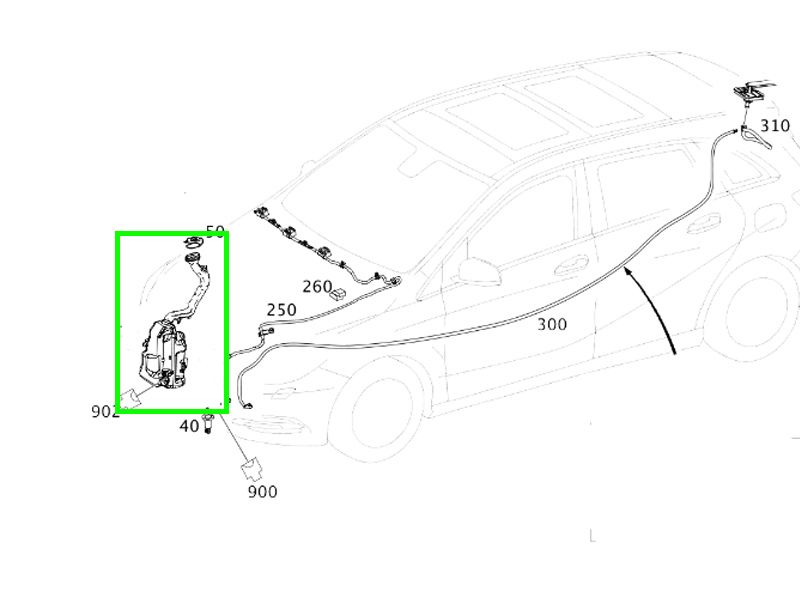 Reservoir De Liquide Lave-Glace Classe B W246 Mercedes-Benz