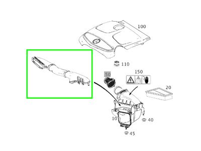 Flexible Admission Air Filtre Air Moteur GLA W156 Mercedes-Benz