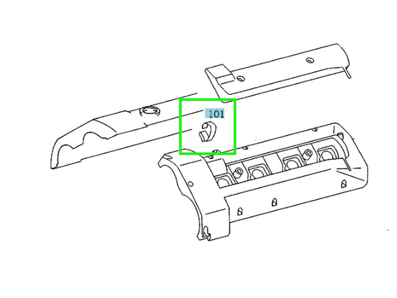 Ressort Filtre à Air Couvercle de Culasse SL W129 Mercedes-Benz