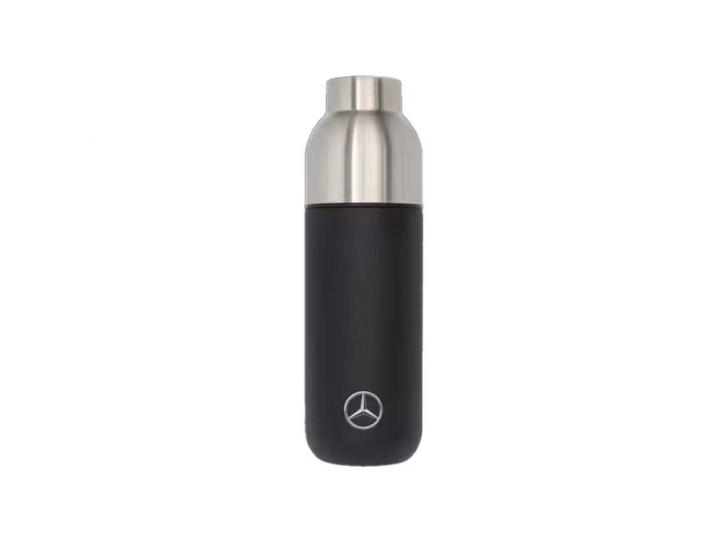  Bouteille isothermique avec gobelet , 750 ml  marron, Acier inoxydable / Silicone / noir ,Mercedes-Benz Classic