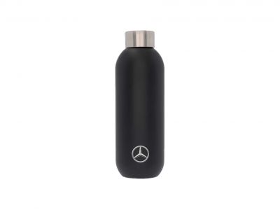 Gourde isotherme acier inoxydable noir , 600ml Mercedes-Benz