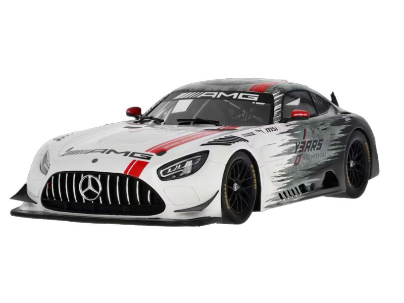 Miniature Mercedes-AMG GT3, C190 , argenté / noir , Minimax, 1:18