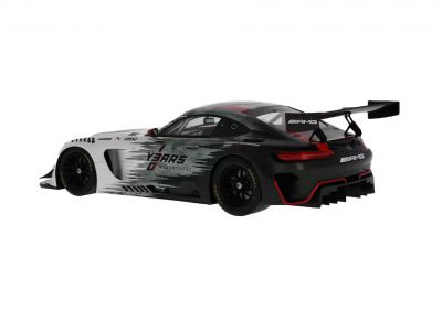 Miniature Mercedes-AMG GT3, C190 , argenté / noir , Minimax, 1:18