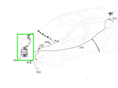 Reservoir De Liquide Lave-Glace Classe B W246 Mercedes-Benz