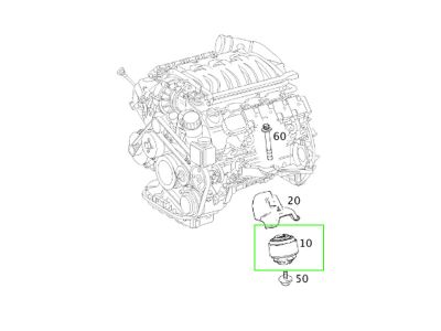 Support Moteur Gauche Classe E W211 Mercedes-Benz