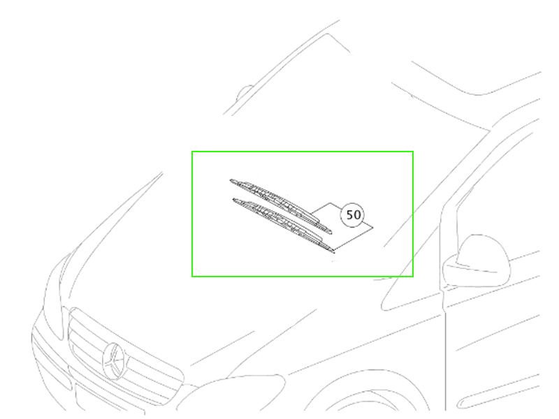 Balais essuie-glace Avant Vito W639 Mercedes-Benz