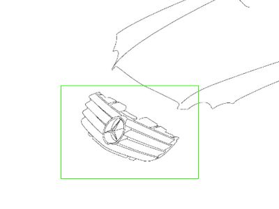 Calandre et son étoile Classe SL 500 W230 Mercedes-Benz