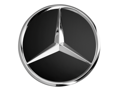 Cache-moyeu Etoile en relief gris tantale Mercedes-Benz