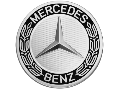 4x Cache Moyeux Centre Roue Ø 65/57mm Logo Mercedes Benz Full noir brillant
